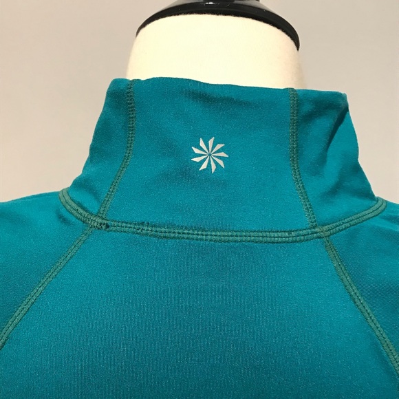 Athleta stretch fleece top L green - Picture 2 of 6